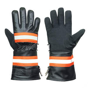 Gants de travail en cuir imperméables de sécurité pour pompiers - Product Image 1