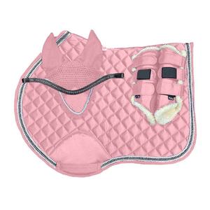 Ensemble de 4 tapis de selle pour cheval personnalisables de qualité supérieure – Équipement d'équitation durable, confortable et élégant avec tissu pailleté - Product Image 3