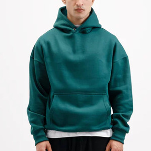 Sudadera con capucha holgada de alta calidad para hombre, estilo informal, de algodón grueso, 100% algodón mezclado, básica para el invierno - Product Image 2