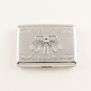 Étui à cigarettes vintage en métal gaufré, boîte à cigares de poche en acier inoxydable, porte-cigares personnalisé, vente en gros, cadeaux pour hommes, meilleur prix - Product Image 4