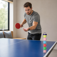 Balles de Tennis de Table, balles de Ping-Pong, bon marché, personnalisées, vert, rose, bleu, jaune, 1 pièce