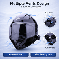 Casques de moto intégraux certifiés ECE/DOT, vente en gros personnalisée, accessoires pour motocross, casque de course