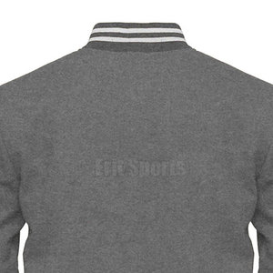 Blouson universitaire d'hiver pour homme, coupe confortable, coutures de qualité supérieure, col montant, logo frontal, respirant, écologique, pour usage décontracté - Product Image 6