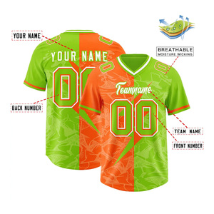 Wholesale High Quality Custom Camo <b>Baseball</b> Jersey Pullover Two Tone V-Neck Men Sublimated Sports Team Shirt Low MOQ - Product Image 4