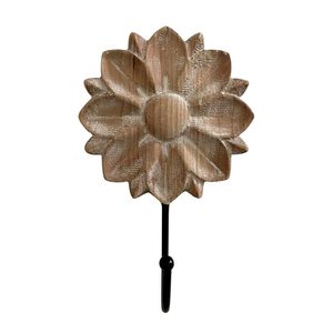 Flower Design Decorative <b>Wall</b> Hooks Stylish Towel Clothes <b>Key</b> Holder <b>Wall</b> Mounted Single <b>Rack</b> <b>for</b> Bathroom Kitchen - Product Image 5