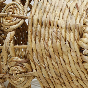 Jarrón tejido de jacinto de agua de algas marinas de cuello estrecho largo ecológico, maceta de flores hecha a mano para decoración del hogar - Product Image 2