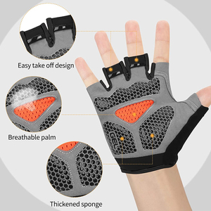 Half Finger Gym <b>Gloves</b> <b>Mesh</b> Material <b>Black</b> XL Breathable Unisex Fitness Training <b>Gloves</b> <b>Mesh</b> material <b>black</b> gym <b>gloves</b> - Product Image 5