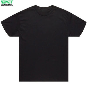 T-shirt vierge pour homme avec détails de couture aux épaules, en tissu épais, style minimaliste, vêtement d'extérieur uni pour l'été - Product Image 1