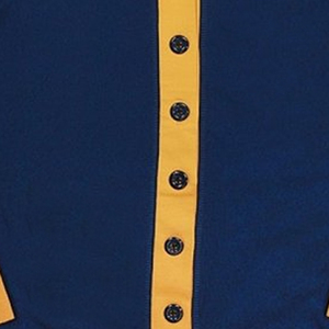 Vêtements personnalisés pour femmes, pull en coton bleu marine et or, OEM ODM, pull décontracté d'hiver avec décoration en appliqué - Product Image 5