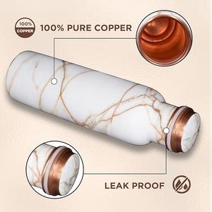 Bouteille d'eau en cuivre écologique fabriquée en Inde, 1,5 L, design moderne en forme d'anneau, anti-fuite, bouteille ayurvédique pour l'hydratation quotidienne - Product Image 3