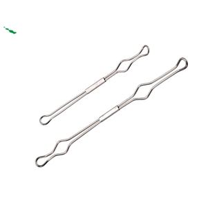 Clip Metallica a 2 Fori Tipo Barra Compressore 110/150mm Nera per Organizzazione Documenti - Product Image 2