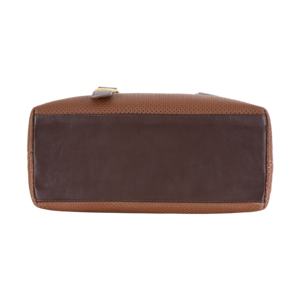 Bolso de Mano Personalizado de Cuero Genuino Nappa, Acabado Marrón Castaño Perforado, Marca Privada OEM/ODM, Venta al Por Mayor, Estilo de Lujo - Product Image 4