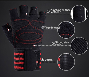 Leather <b>Weight</b> Lifting Gym <b>Gloves</b> Breathable Exercise <b>Gloves</b> for Men and Women Body Building Gym Wear <b>Gloves</b> - Product Image 3