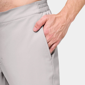 Men's Full Length Solid Color Compression <b>Pants</b> Elastic Waist <b>Spandex</b> Nylon Breathable Gray - Product Image 4