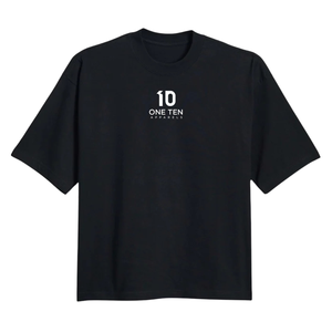 เสื้อยืดโอเวอร์ไซส์ทรงบ็อกซี่ สีดำ ผ้าฝ้ายพรีเมียม ทรงหลวม แขนสั้น สไตล์ลำลอง สตรีทแวร์ เสื้อเปล่า สำหรับงานสั่งทำ - Product Image 1