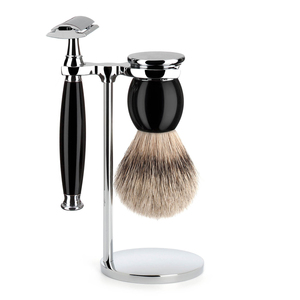 แปรงโกนหนวด LEO BEAUTY PRO LBP-1604 ด้ามโลหะ อุปกรณ์ดูแลส่วนบุคคล สำหรับทำความสะอาดบ้าน ขนแปรงทำจากขนแบดเจอร์ ใบมีดโกน 5 ใบ - Product Image 4