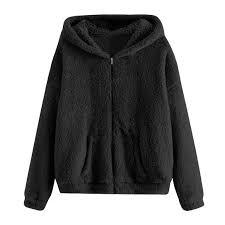 Premium Heavyweight Sherpa Zip Hoodie Charcoal Black Teddy Fleece Wholesale Unisex Faux Fur Ultra Soft Shaggy Fleece Hoodie - Product Image 4