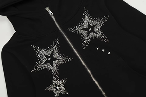 Sudaderas con capucha OEM ODM para hombre, personalizadas, estilo vintage, 100% algodón, sudaderas básicas de mezcla de algodón con pedrería. - Product Image 5