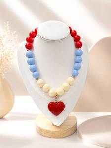 สร้อยคอจี้เรซิ่นทำมือสำหรับผู้หญิง สีสันสดใส น้ำหนักเบา เครื่องประดับแฟชั่นสำหรับใส่ทุกวัน งานปาร์ตี้ งานแต่งงาน เทศกาล และโอกาสพิเศษ - Product Image 2