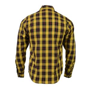 Camisa de Franela Premium para Hombre, Diseño Tartán Amarillo y Negro, Algodón Grueso, Estilo Casual, para Otoño e Invierno - Product Image 3