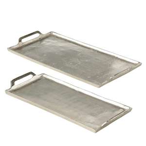 Juego de 2 Bandejas para Servir Pasteles y Postres, Bandejas Grandes para Panadería, Plato para Exhibir Cupcakes y Pasteles, Bandejas de Aluminio para Uso en Restaurantes - Product Image 6
