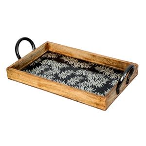Newly Released High Quality Eco-Friendly Polished Wooden Customized Shape Buddhist Theme Serving Tray Handles - Product Image 2