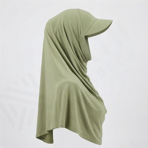 Conjuntos de Hijabs de Material Premium Jersey para Mujer, Gorra de Béisbol de Dos Piezas, Hijab Instantáneo para Oración, Pañuelo para Mujer, Tudung, Gorro Suave - Product Image 3