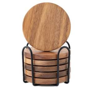 Round Wooden Coaster <b>Heat</b> Resistant <b>Reusable</b> Table Mat Eco Friendly Dining Table <b>Pad</b> - Product Image 4