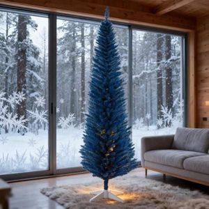 Albero di Natale Artificiale di Lusso in Cedro Pre-Illuminato, Dimensioni Personalizzabili, Rami Realistici, Base in Plastica, Decorato per Natale - Product Image 1