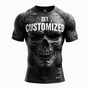 Camiseta de Compresión Premium Personalizada de Manga Corta para BJJ, con Impresión Digital HD, para Entrenamiento de MMA, Transpirable, Elástica y de Secado Rápido - Product Image 2