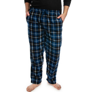 Pantalones de Pijama Personalizados para Hombre, de Felpa, a Cuadros, Rojos, de Franela Técnica - Product Image 1
