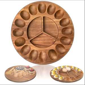 Wooden <b>Egg</b> <b>Storage</b> Box with Lid <b>Egg</b> Holder Tray Kitchen Organizer Sliding Cover <b>Egg</b> Container Large Capacity Durable - Product Image 3