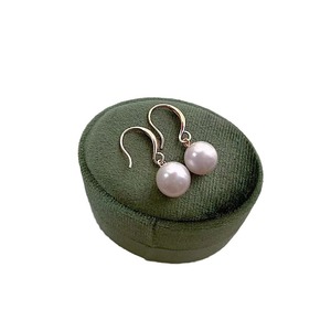 Aretes de Plata de Ley 925 con Cuentas Redondas de 10-9 mm con Incrustaciones de Oro Natural, Diseño Simple, Caja de Regalo Incluida - Product Image 5