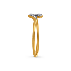Twin Shine Diamond <b>Ring</b> Modern <b>Open</b> End Diamond <b>Ring</b> For Women Daily Wear Jewelry Round Brilliant Cut Diamond 0.08 Ct Gold <b>Ring</b> - Product Image 3