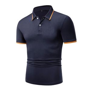 Polo de haute qualité pour hommes, T-shirt à manches courtes de sport de golf personnalisé, tissu imprimé uni solide, anti-rides, grande taille, OE - Product Image 3