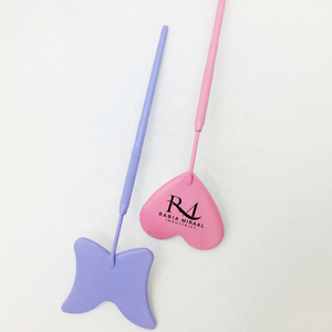 Nouveau produit Miroir pour extensions de cils avec poignée diamantée en forme de cœur / papillon / rose pâle / violet avec revêtement en poudre - Product Image 3