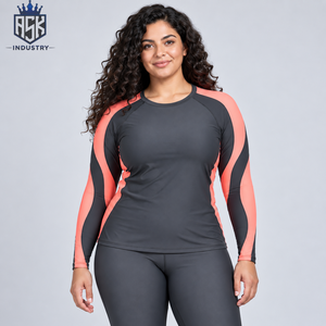 New Best Design Shots Sleeve Compression Shirt For <b>Women</b> Best Premium Quality Customize Logo <b>Women's</b> <b>Rash</b> <b>Guard</b> OEM Service - Product Image 1