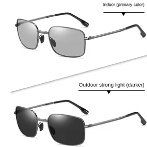 Men's Fashion Driving <b>Square</b> Sunshade <b>Sunglasses</b> Metal Folding Outdoor Polarized Photochromic <b>Sunglasses</b> - Product Image 5