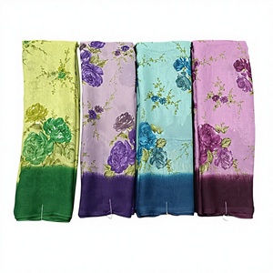 Sari de georgette premium con blusa, estampado floral de diseñador, sari ligero, ropa étnica, proveedor mayorista, exportación a granel - Product Image 1