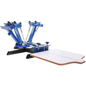 Macchina Serigrafica a 4 Colori con 1 Stazione, 21.2x17.7in/54x45cm, Pressa a Doppio Strato, Rotazione a 360 Gradi, Stampante Serigrafica per Prodotti - Product Image 5