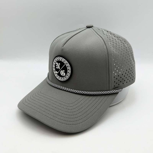 Custom Logo 6-Panel Baseball Cap Fashion Trucker Hat with 3D Embroidery Durable Fabric Sport Fitted Hat with Leaf <b>Letter</b> Pattern - Product Image 2