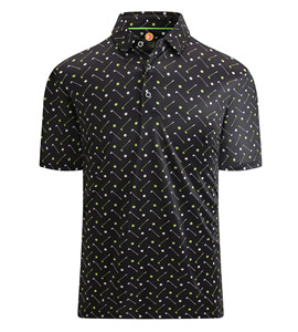 เสื้อเชิ้ตผู้ชาย แขนสั้น ทรงเข้ารูป แห้งเร็ว ผ้าโพลีเอสเตอร์ 80% สแปนเด็กซ์ 20% พิมพ์ลายทั่วตัว ทรงโอเวอร์ไซส์ กันยับ - Product Image 3