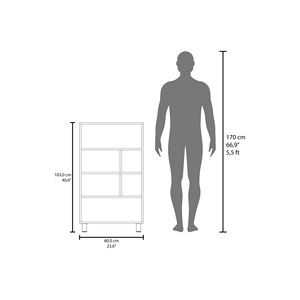 ตู้หนังสือสีขาว 6 ชั้น ดีไซน์ทันสมัย - Product Image 5
