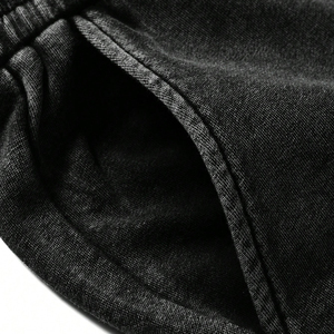 High Quality Loose Fit Custom Acid Wash Heavyweight Polyester Solid Casual Vintage Gym <b>Shorts</b> <b>for</b> <b>Men</b> - Product Image 3