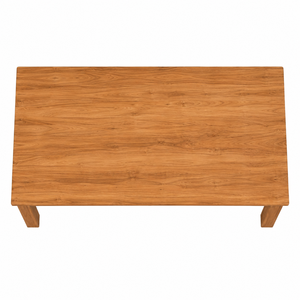Mesa de Comedor Rectangular de Madera de Teca Sólida Escandinava, Ecológica, Impermeable, con Rejilla Arquitectónica, Estilo Nórdico Moderno - Product Image 4