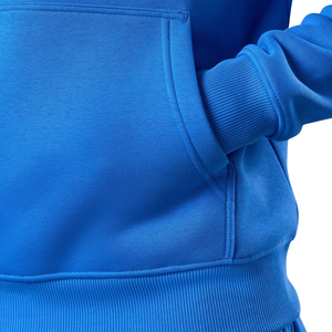 Ensemble de survêtement bleu vif à capuche pour homme – Tenue décontractée de sport et de gym – Sweat à capuche et pantalon de jogging – Vêtements de sport d'hiver – Mode urbaine – Tenue active - Product Image 4