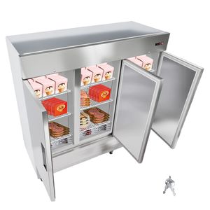 Congelatore Verticale Commerciale da 32,2 Pollici di Larghezza con Tre Porte, 66,9 Piedi Cubi, Sbrinamento Automatico, 12 Ripiani Regolabili per Hotel - Product Image 1
