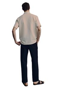 ODM & OEM เสื้อยืดกอล์ฟแขนครึ่งคอลปก100% สำหรับผู้ชายผ้าคอตตอนระบายอากาศได้ดีเข้ารูปปกติ - Product Image 5