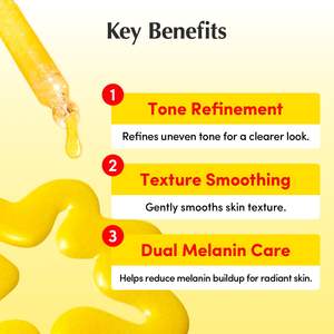 Sérum illuminateur à la vitamine EQQUALBERRY |   Sérum visage à la niacinamide 4% + vitamine C éclaircissante avec acide hyaluronique et vitamine E - Product Image 2