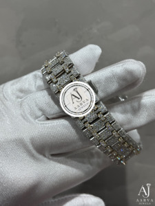 AARVA JEWELS นาฬิกาสุดหรูสำหรับผู้ชายสแตนเลสสตีลทรงกลม 42 มม. ระบบควอตซ์แบบอะนาล็อก 20 มม. สายนาฬิกา หน้าปัดกระจก ตัวล็อคแบบซ่อน - Product Image 5